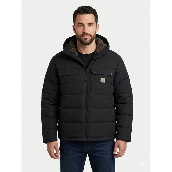 Carhartt Other - Carhartt Jacket Mens Black Sz XL Montana Insulated Heavy Puffer OJ5474-M Outdoor